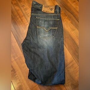 Guess Men's Slim Straight Jeans in Dark Blue